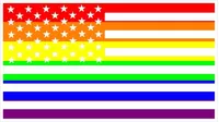 Rainbow American Flag Decal / Sticker 26