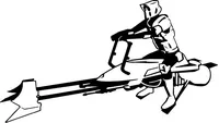 74-Z Speeder Bike Decal / Sticker 01