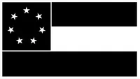 Black and White Stars and Bars Confederate Flag Decal / Sticker 46