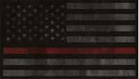 Distressed Thin Red Line American Flag Decal / Sticker 68