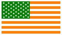 American Irish Flag Decal / Sticker 03