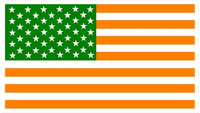 American Irish Flag Decal / Sticker 03