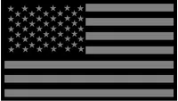 Black and Gray American Flag Decal / Sticker 88