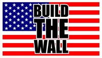 Build The Wall American Flag Decal / Sticker 04