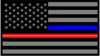 Thin Blue/Red Line American Flag Decal / Sticker 121