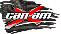 Distressed Can-Am American Flag Decal / Sticker 69