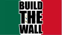 Build The Wall Mexican Flag Decal / Sticker 08