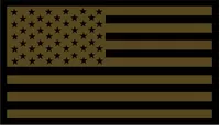 Dark Earth Tan American Flag Decal / Sticker 119