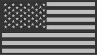 Charcoal and Light Gray American Flag Decal / Sticker 132