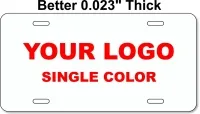 12x6 Inch Single Color Mid Grade License Plates 0.023 Inch Thick