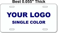 12x6 Inch Single Color Premium License Plates 0.055 Inch Thick