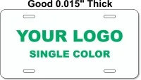 12x6 Inch Single Color Economy License Plates 0.015 Inch Thick