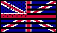 American United Kingdom Flag Decal / Sticker 01