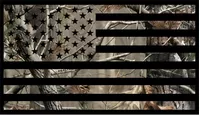 Camouflage American Flag Decal / Sticker 02