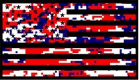 Digital Camouflage American Flag Decal / Sticker 03