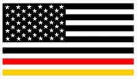 American German Flag Decal / Sticker 01