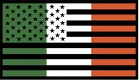American Irish Flag Decal / Sticker 01
