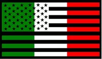 z American Italian Flag Decal / Sticker 02