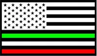 American Mexican Flag Decal / Sticker 01