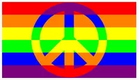 Rainbow LGBT Flag Peace Decal / Sticker 16