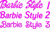 Barbie Style Custom Name Decal / Sticker 01