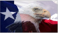Texas Eagle Flag Decal / Sticker
