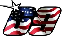 69 Nicky Hayden American Flag Decal / Sticker c