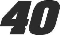 40 Race Number Aardvark Font Decal / Sticker
