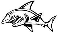 Sharks Mascot Decal / Sticker