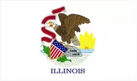 Illinois Flag Decal / Sticker 01