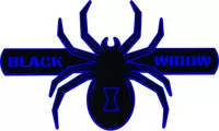 Black and Blue Black Widow Edition Decal / Sticker 14