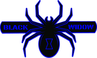 Black and Blue Black Widow Edition Decal / Sticker 14