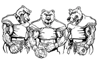 Football Bears Mascot Decal / Sticker