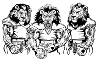 Football Lions Mascot Decal / Sticker 7