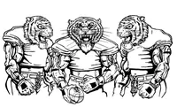 Football Tigers Mascot Decal / Sticker 5