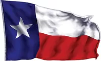 Waving Texas Flag Decal / Sticker 06