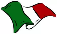 z Italian Flag Waving Decal / Sticker 04