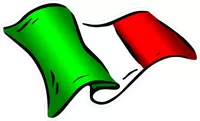z Italian Flag Waving Decal / Sticker 05