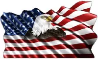 American Flag Eagle Waving Decal / Sticker 13