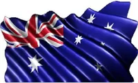 Australian Flag Waving Decal / Sticker