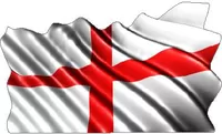 England United Kingdom Flag Waving Decal / Sticker