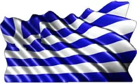 Greek Flag Waving Decal / Sticker