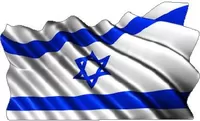 Israeli Flag Waving Decal / Sticker