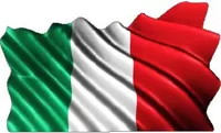 z Italian Flag Waving Decal / Sticker