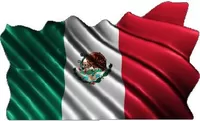 Mexican Flag Waving Decal / Sticker