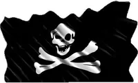 Pirate Flag Waving Decal / Sticker