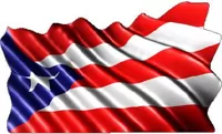 Puerto Rico Flag Waving Decal / Sticker 02