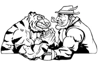 Tiger Arm Wrestling Decal / Sticker