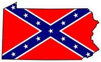 Pennsylvania Confederate Flag Decal / Sticker 03