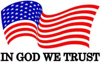 In God We Trust American Flag Decal / Sticker 113